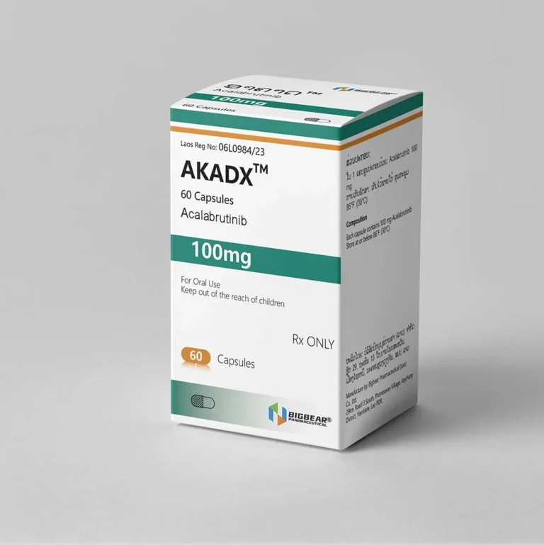 AKADX Acalabrutinib as shown on package package