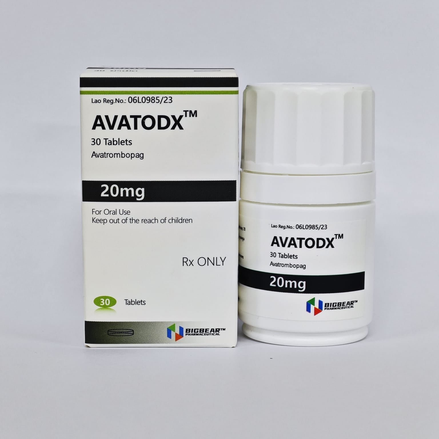 AVATODX Avatrombopag 20mg package