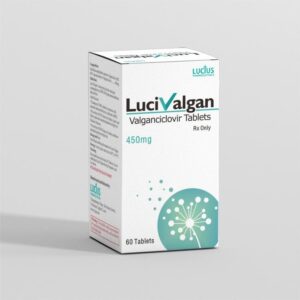LuciValgan Valganciclovir 450mg package