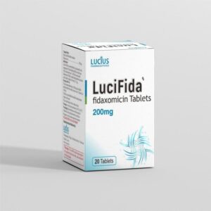 LuciFida Fidaxomicin 200mg package