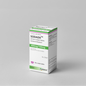 SODADX Sofosbuvir Velpatasvir 400mg/100mg package
