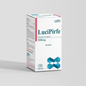 LuciPirfe Pirfenidone 200mg package